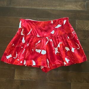 Trina Turk Tropical Red Shorts